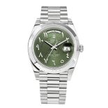 Rolex Day Date 40 228206 President Platinum Green Arabic Language D