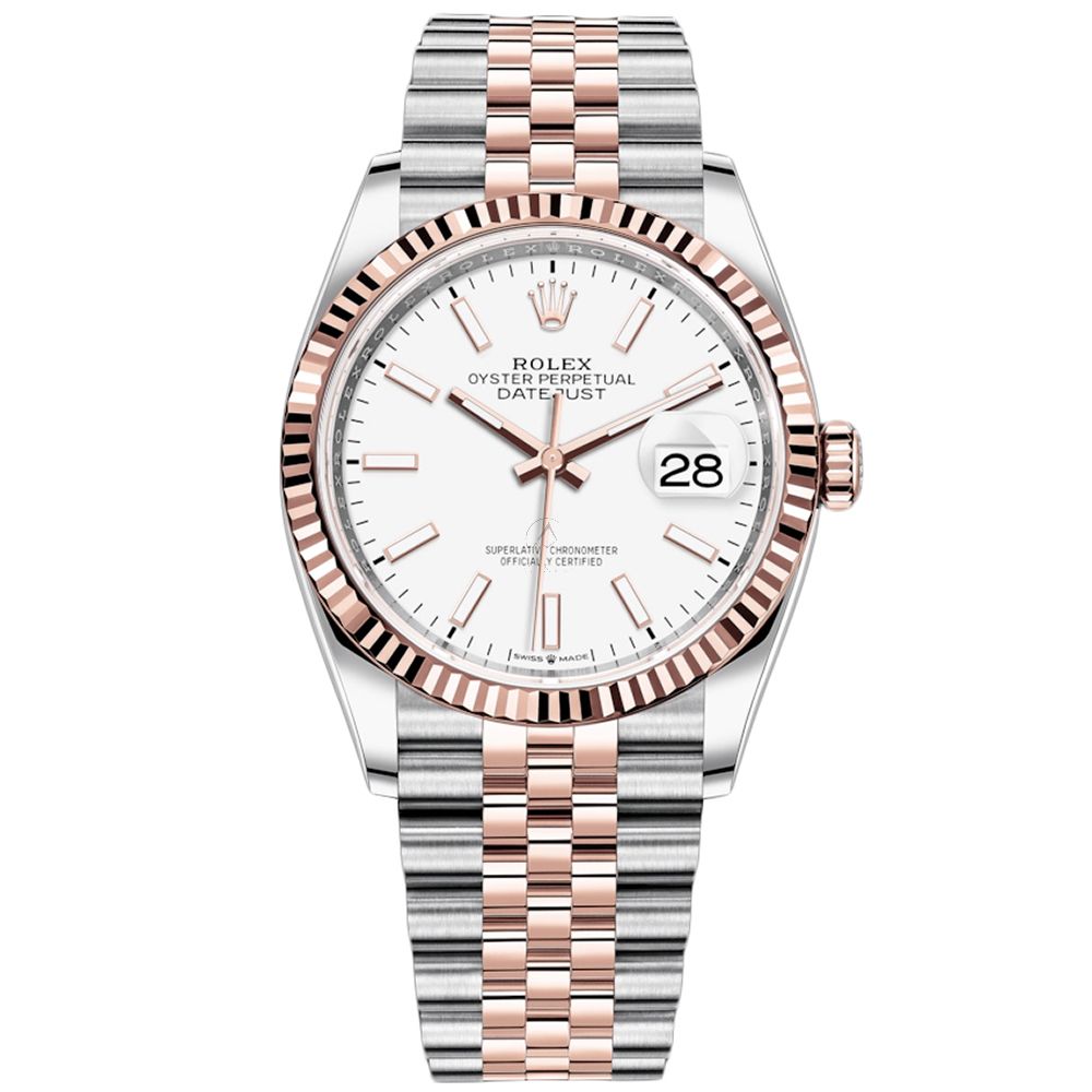 Rolex Datejust 36 126231, Jubilee, Steel & 18K Rose Gold, White Index, 36mm - Avi & Co. 1