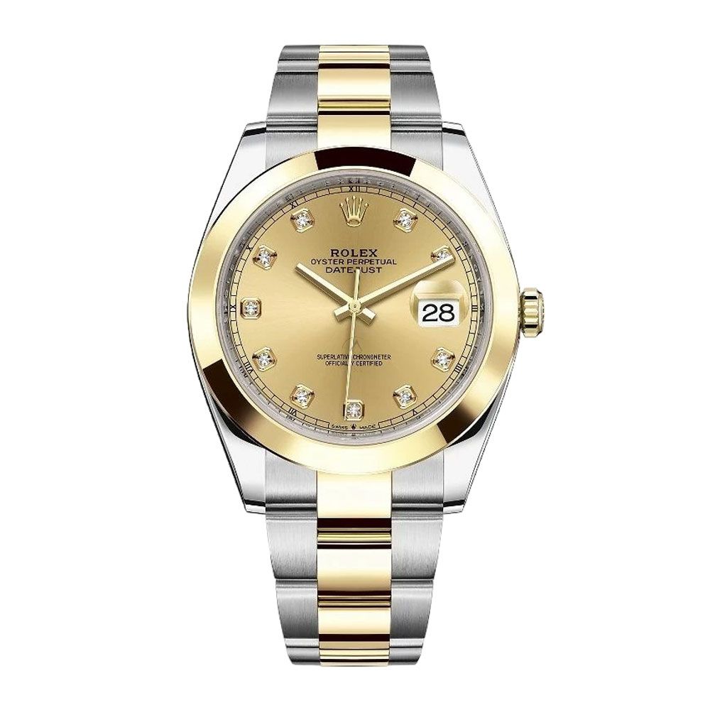 Rolex Datejust 41, 126303, Steel & 18K Yellow Gold, Champagne Diamond Dial, 41 mm - Avi & Co. 1