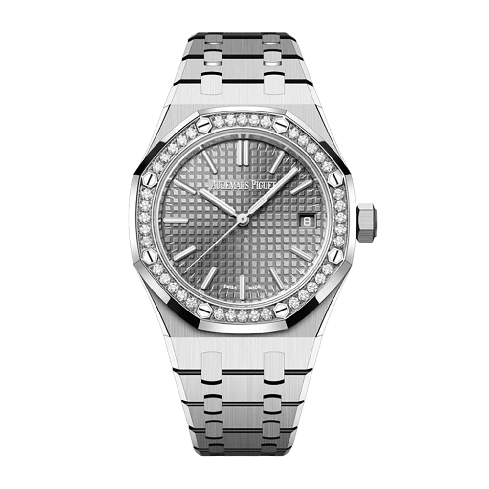 15551ST, "50th Anniversary", Steel, Diamond Bezel, Grey Index Dial, 37 mm - Avi & Co. 1