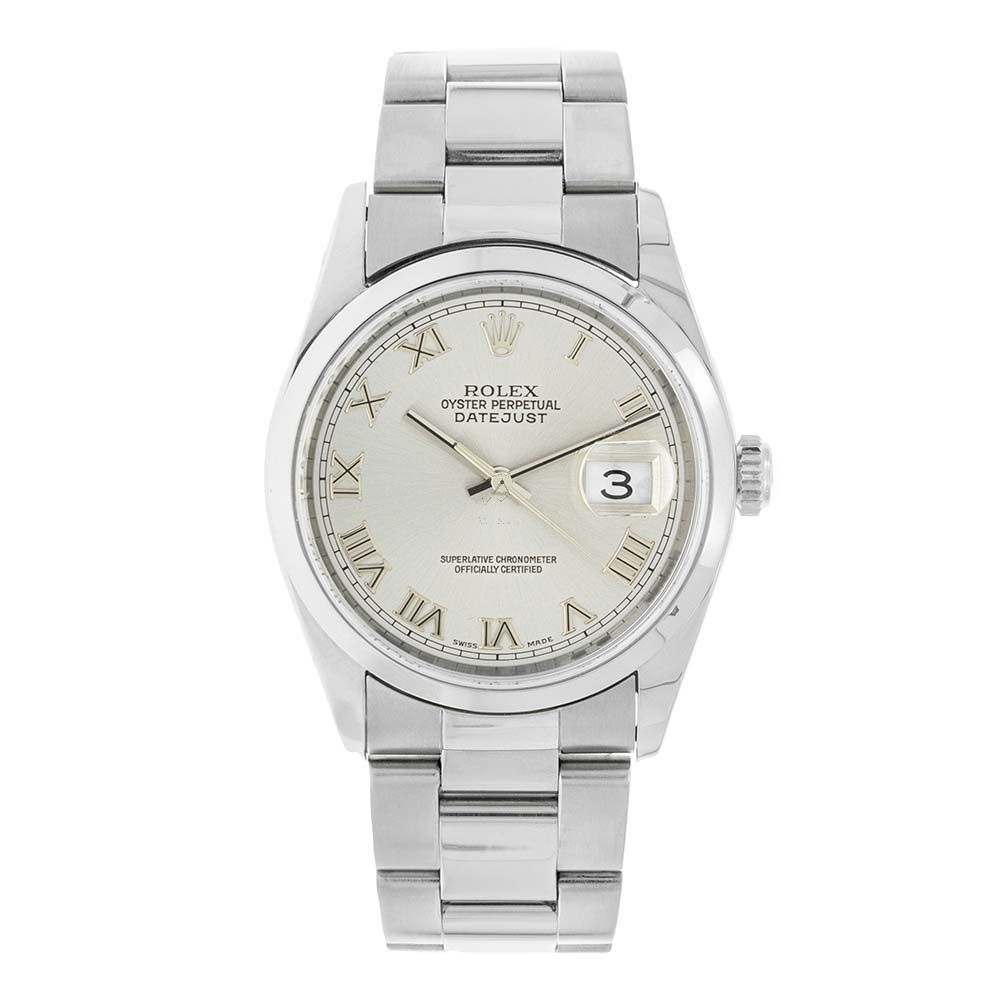 Rolex Datejust 36 16200, Steel, Silver Roman Dial 36 mm - Avi & Co. 1