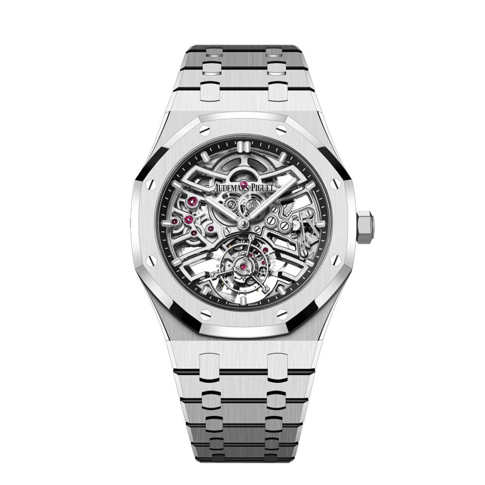 Audemars Piguet Royal Oak 26735ST, Flying Tourbillon, Steel, Openworked dial, 41 mm - Avi & Co. 1