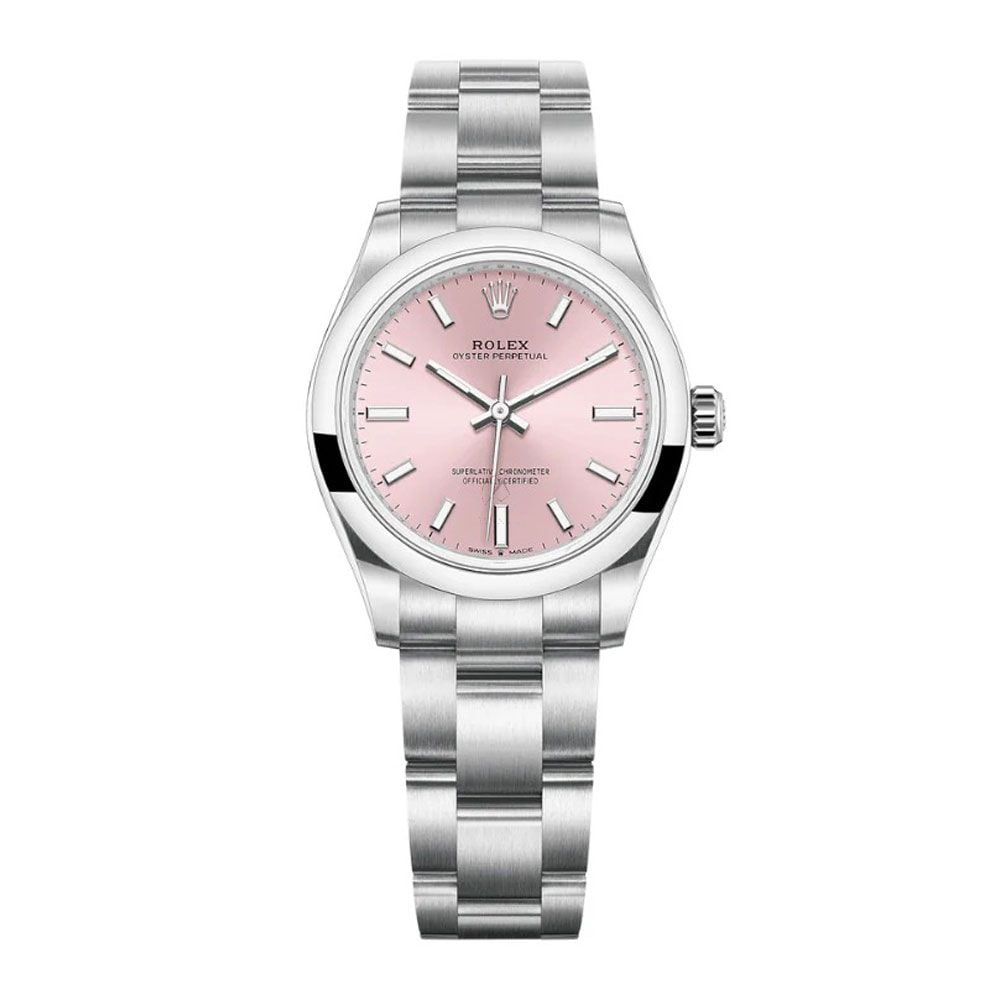 Rolex Oyster Perpetual 277200, Stainless Steel, Pink Index Dial, 31 mm - Avi & Co. 1