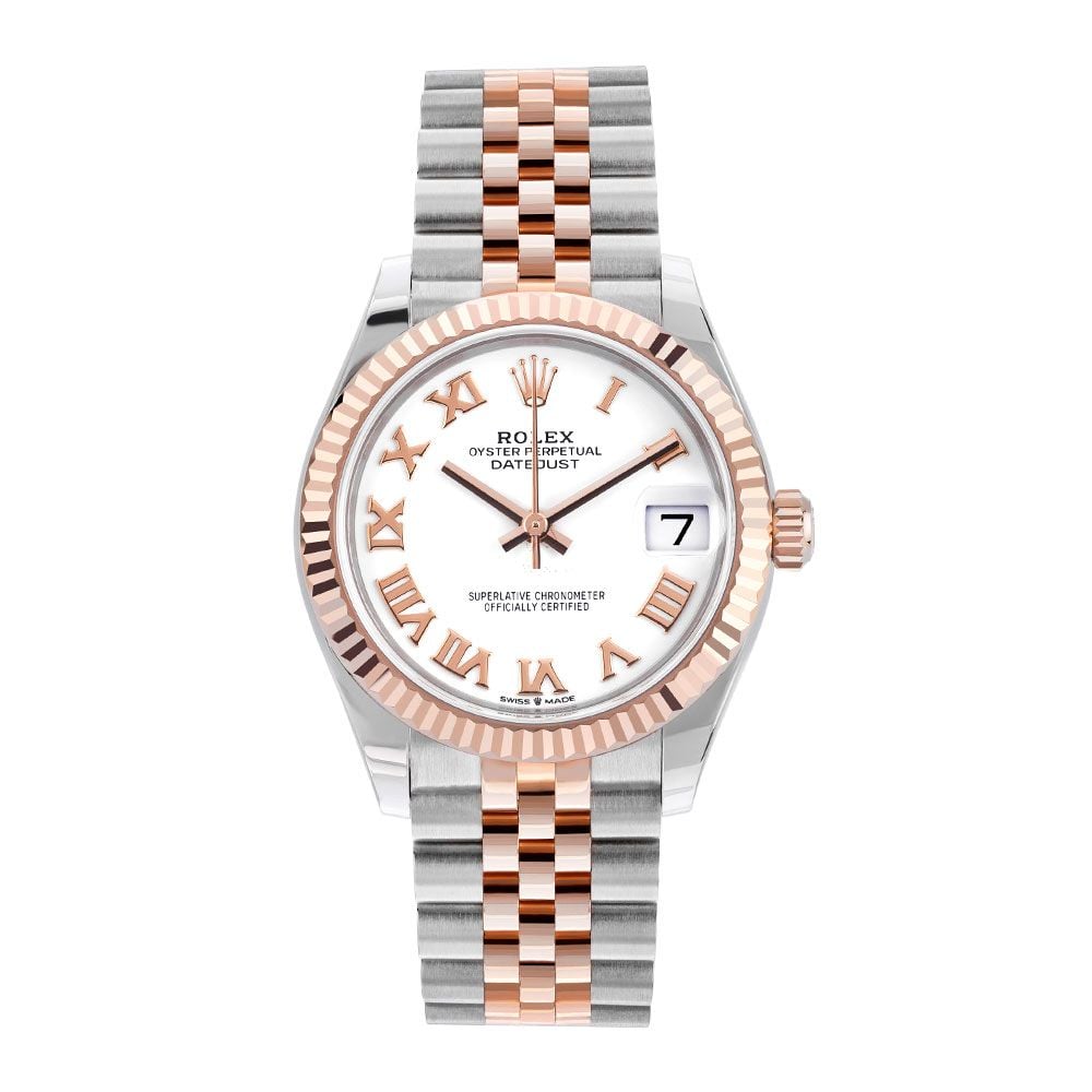 Rolex Lady-Datejust 278271, Jubilee, Steel & 18K Rose Gold, White Roma - Avi & Co. 1