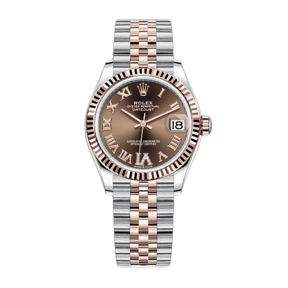 Rolex Datejust, 278271, Steel & RG Jubilee, Chocolate Roman Dial, 31mm