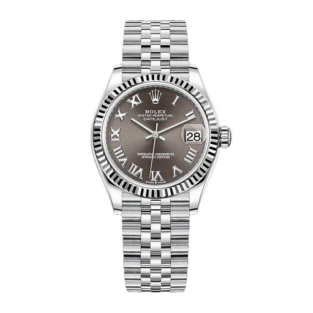Rolex Lady-Datejust 278274, Jubilee, Steel, Dark Grey Roman Dial, 31mm - Avi & Co. 1