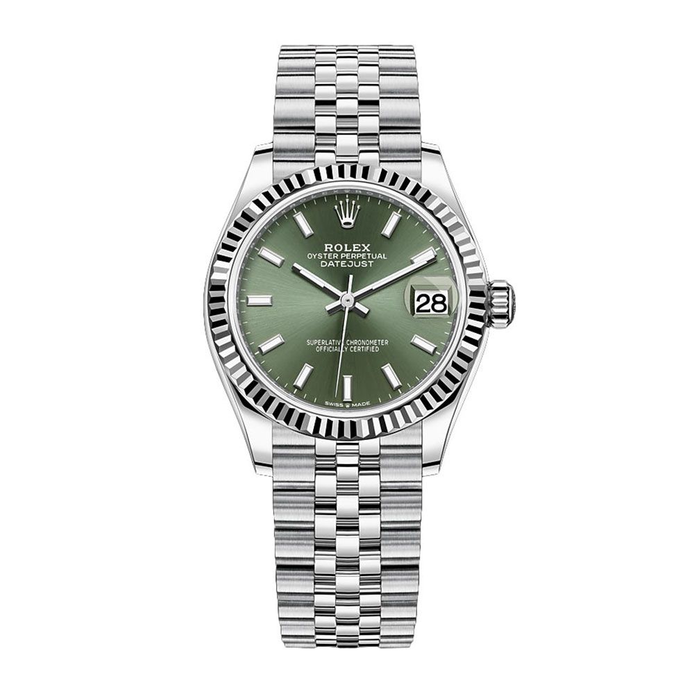 Rolex Lady-Datejust 278274, Jubilee, Steel, Green Index Dial, 31mm - Avi & Co. 1