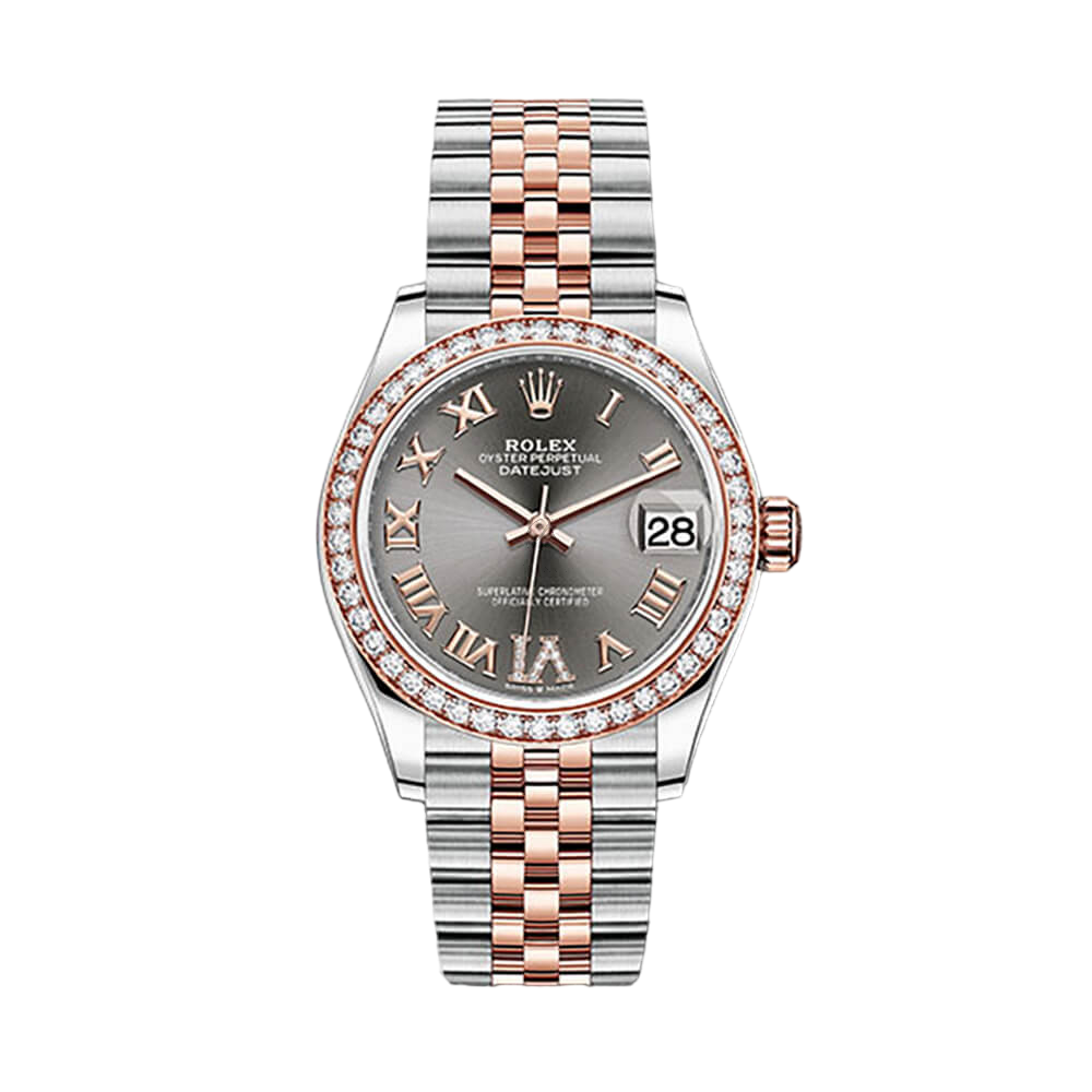 Rolex Lady-Datejust 278381RBR, Jubilee, Steel & 18K Rose Gold, Diamond - Avi & Co. 1