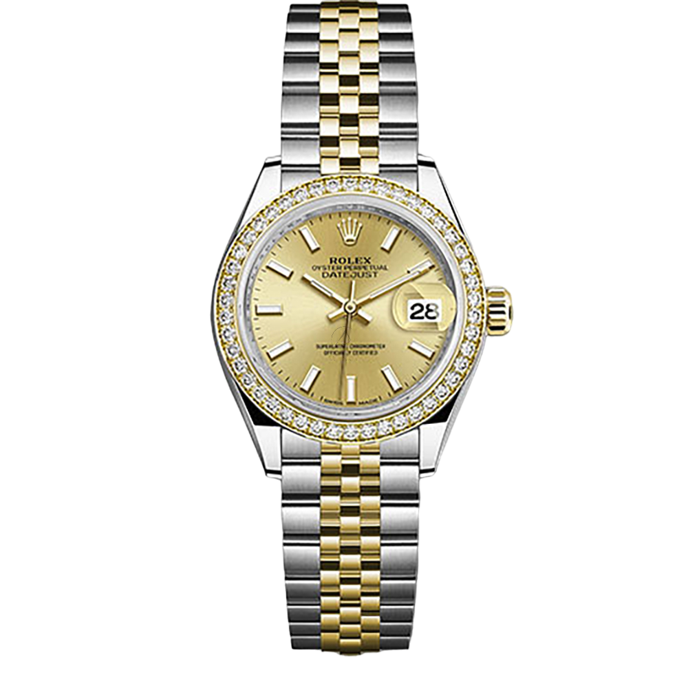 Rolex Lady-Datejust 279383RBR, Jubilee, Steel & 18K Yellow Gold, Diamo - Avi & Co. 1
