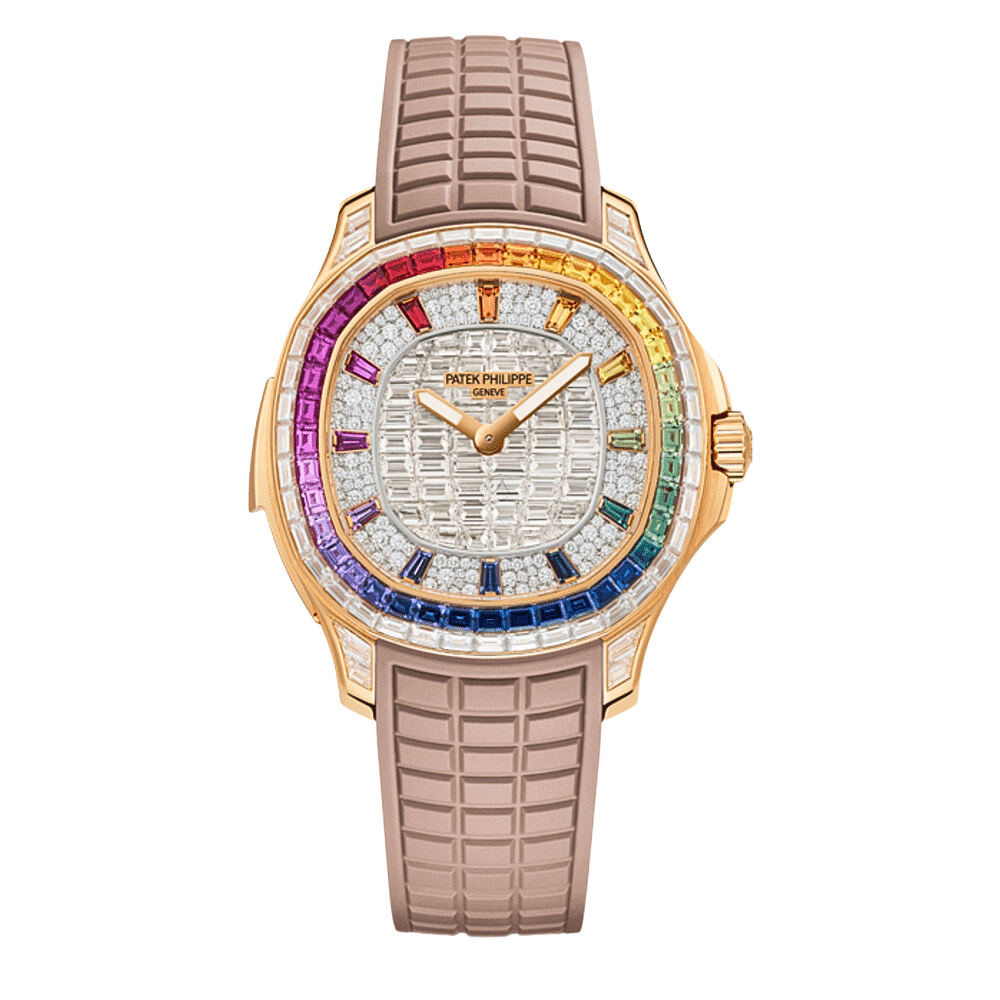 Patek Philippe Aquanaut Luce 5260/355R, Rose Gold, Gems Analog Dial, 39 mm - Avi & Co. 1