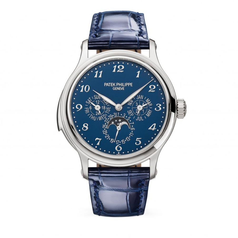 Patek Philippe 5374G, Perpetual Calendar, White Gold, Blue Dial, 42 mm - Avi & Co. 1