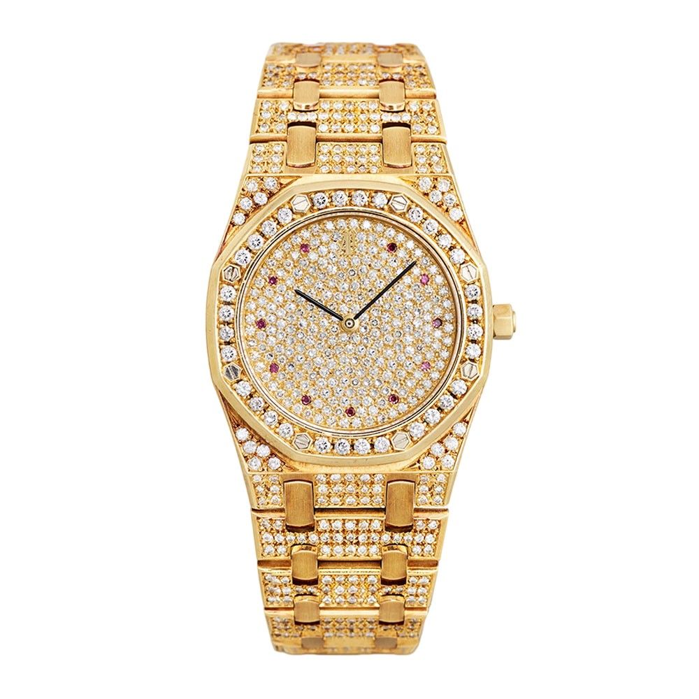 Audemars Piguet Ref. 56342BA.ZZ.0789BA.01, 18K Yellow Gold, Diamond Bezel, Pave Dial, 33 mm - Avi & Co. 1