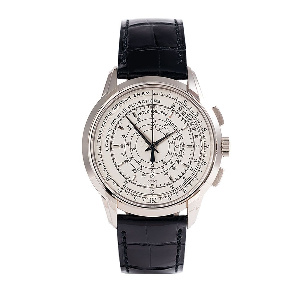 Patek Philippe Chronograph 5975G-001, 18K White Gold, "Sealed", Silver Dial, 40 mm - Avi & Co. 1
