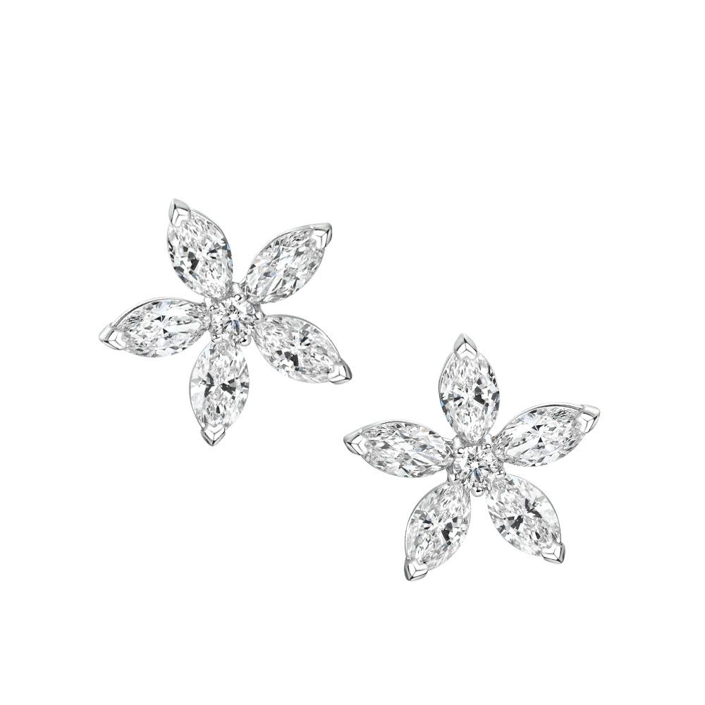 Avi & Co. Flower Diamond Earrings