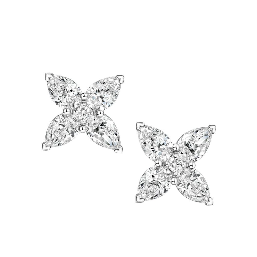Avi & Co. Flower Diamond Earrings