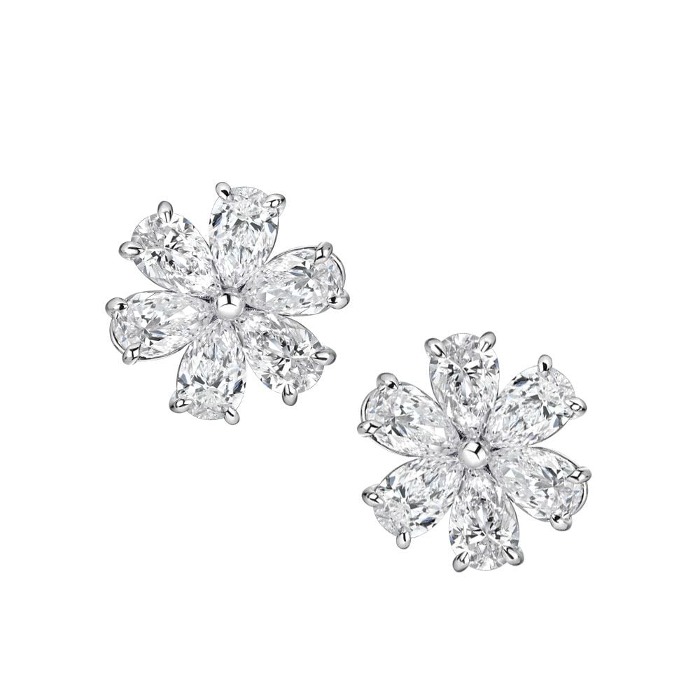 Avi & Co. Flower Diamond Earrings