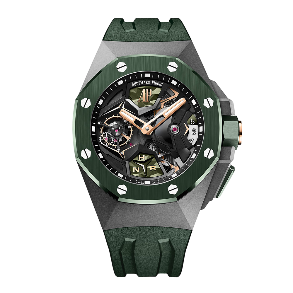 Audemars Piguet Concept 26589IO, Flying Tourbillon GMT, Titanium, Gree - Avi & Co. 1