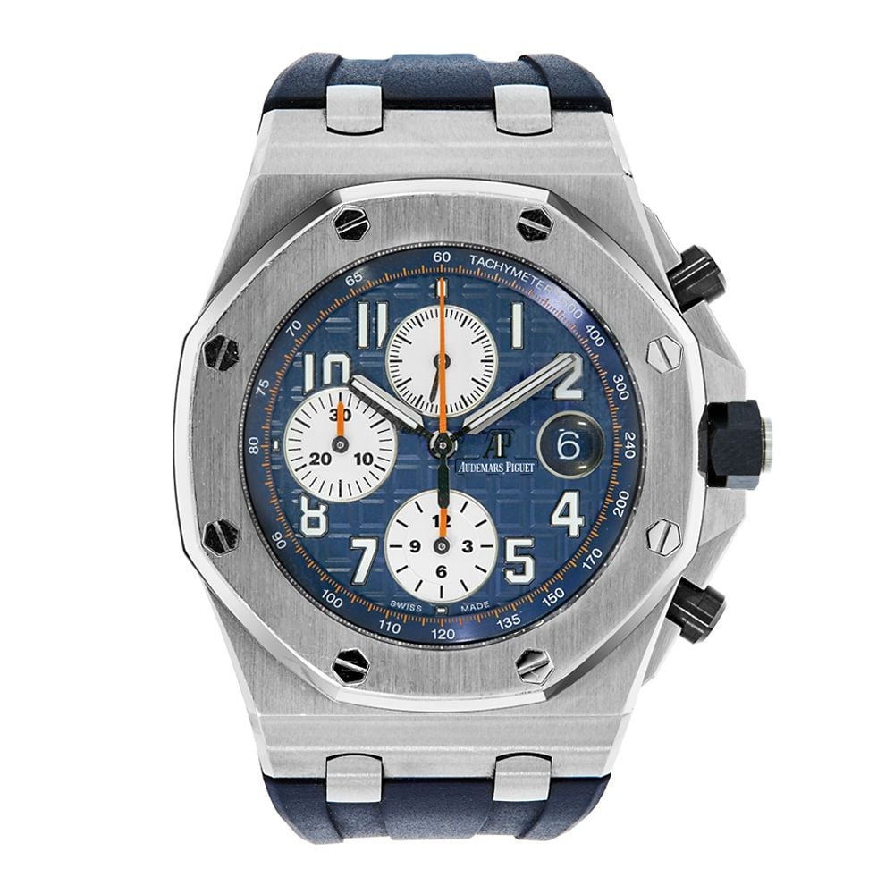 Audemars Piguet Royal Oak Offshore Stainless Steel Chronograph Blue Ro - Avi & Co. 2