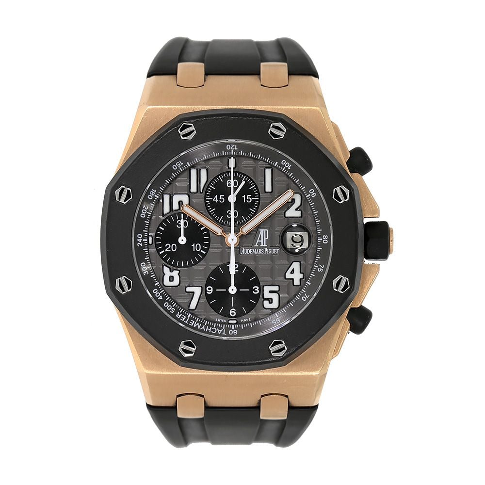 Audemars Piguet Royal Oak Offshore 25940OK, 18K Rose Gold, Grey Arabic - Avi & Co. 1