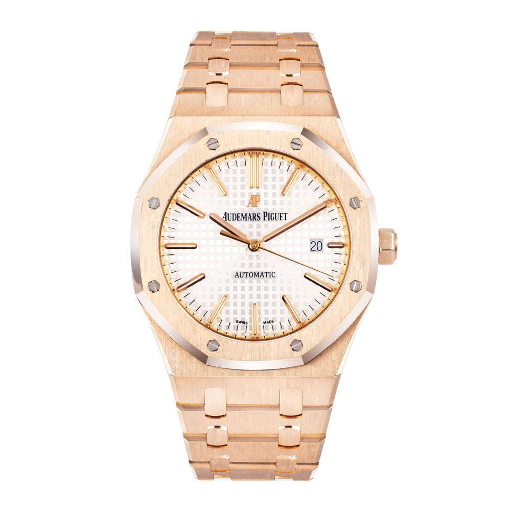 Audemars Piguet Royal Oak 15400OR.OO.1220OR.02 18K Rose Gold, Silver Index Dial, 41 mm - Avi & Co. 1