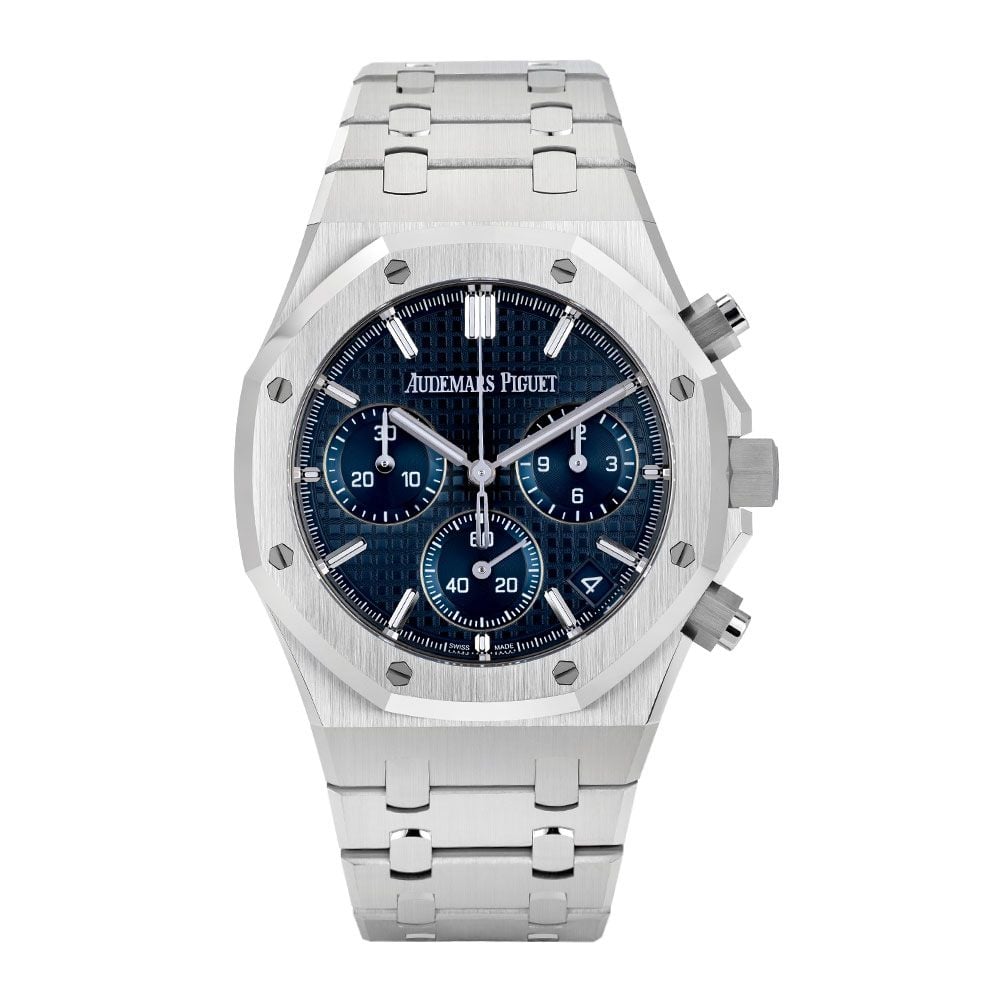 Shop Audemars Piguet Royal Oak 26240ST, Chronograph, Steel, Blue Index Dial, 41 mm - Avi & Co. 1