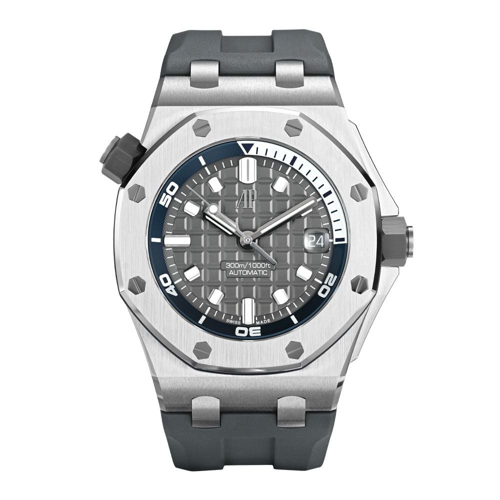 Audemars Piguet Royal Oak Offshore 15720ST, Diver, Steel, Grey Dial - Avi & Co. 1
