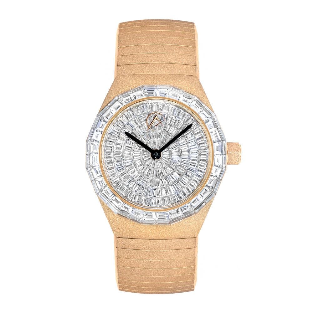 Avi & Co. Frosted Collection Diamond, Frosted 18K Rose Gold, 40mm - Avi & Co. 1