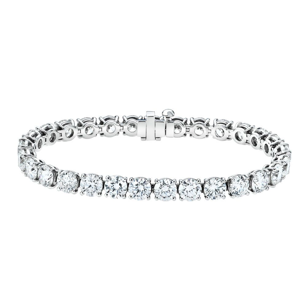 Avi & Co. Fancy Round Cut Diamond Line Bracelet