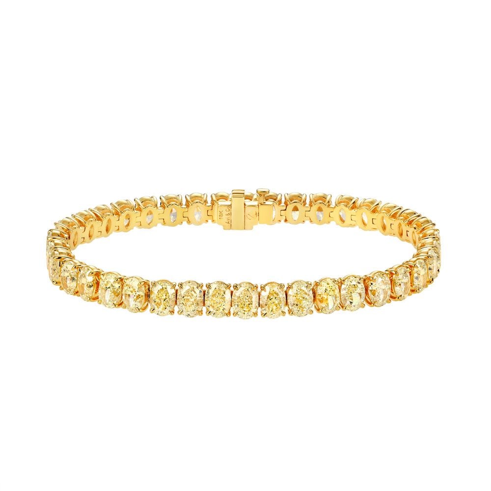 Avi & Co. Fancy Yellow Oval Cut Line Bracelet
