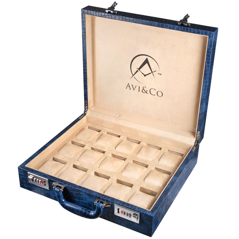 Shop Avi & Co 15-Watch Holder Briefcase - Avi & Co. 1