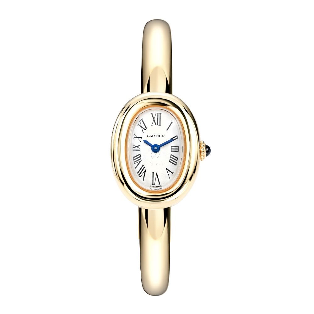 Cartier Baignoire WGBA0021, 18K Yellow Gold, Silver Roman Dial, Size 16 - Avi & Co. 1