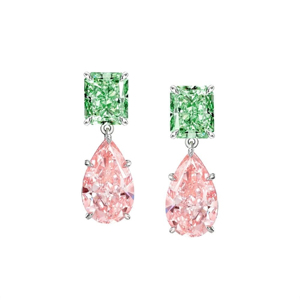 Avi & Co. Fancy Pink Drop Earrings