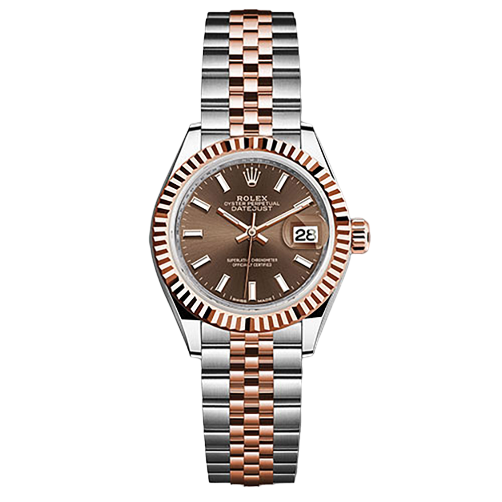 Rolex Lady-Datejust 279171, Jubilee, Steel & 18K Rose Gold, Chocolate - Avi & Co. 1