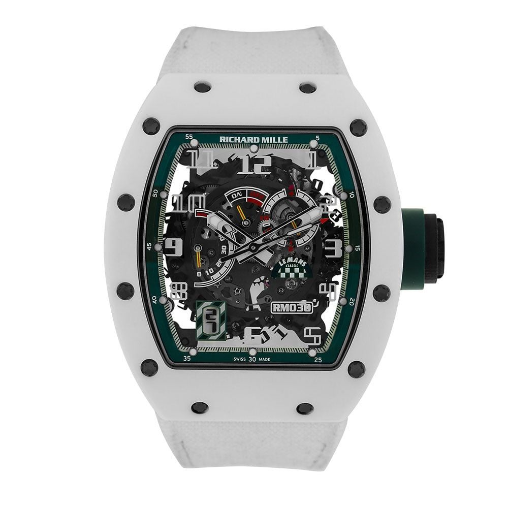 Richard Mille RM 030, White Ceramic, "Le Mans", Skeleton Dial, 50 mm - Avi & Co. 1