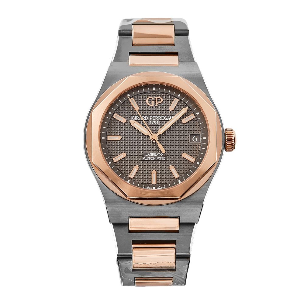 Girard Perregaux Laureato 81010-26-232-26A, Steel & 18K Rose Gold, Grey Index Dial, 42 mm - Avi & Co. 1