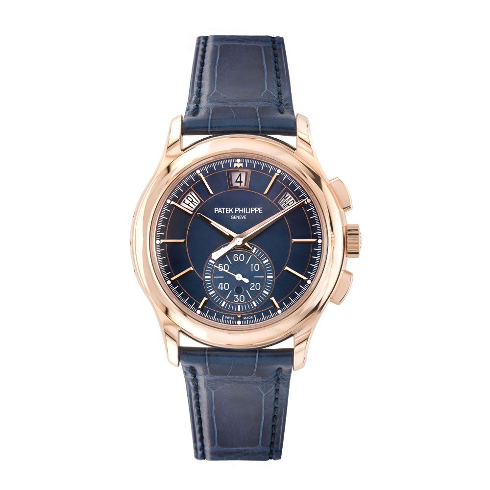 Patek Philippe Complications 5905R-010, 18K Rose Gold, Blue Dial, 42 mm - Avi & Co. 1