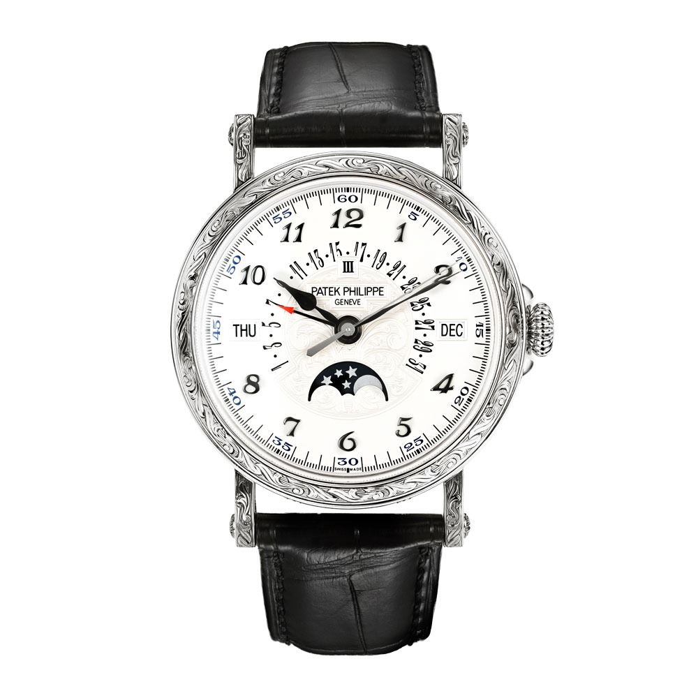 Patek Philippe 5160/500G, Perpetual Calendar, Retrograde Date Hand, White Gold, Silver Dial, 38mm - Avi & Co. 1