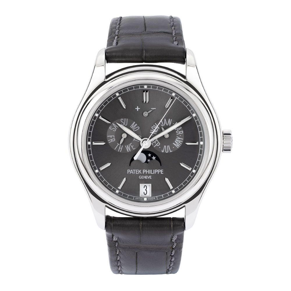 Patek Philippe Annual Calendar, 5146P-001, Platinum, Grey Index Dial, 39 mm - Avi & Co. 1