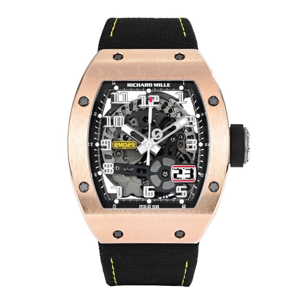Richard Mille RM 029 18K Rose Gold, Transparent Dial, 48MM - Avi & Co. 1