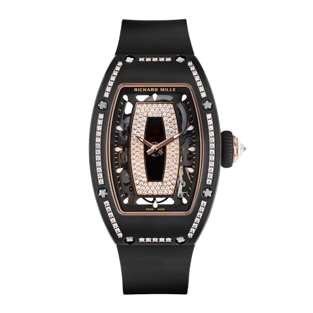 Richard Mille, RM 07-01, 18K Rose Gold, Pave Diamond Skeleton Dial, 46 mm - Avi & Co. 1