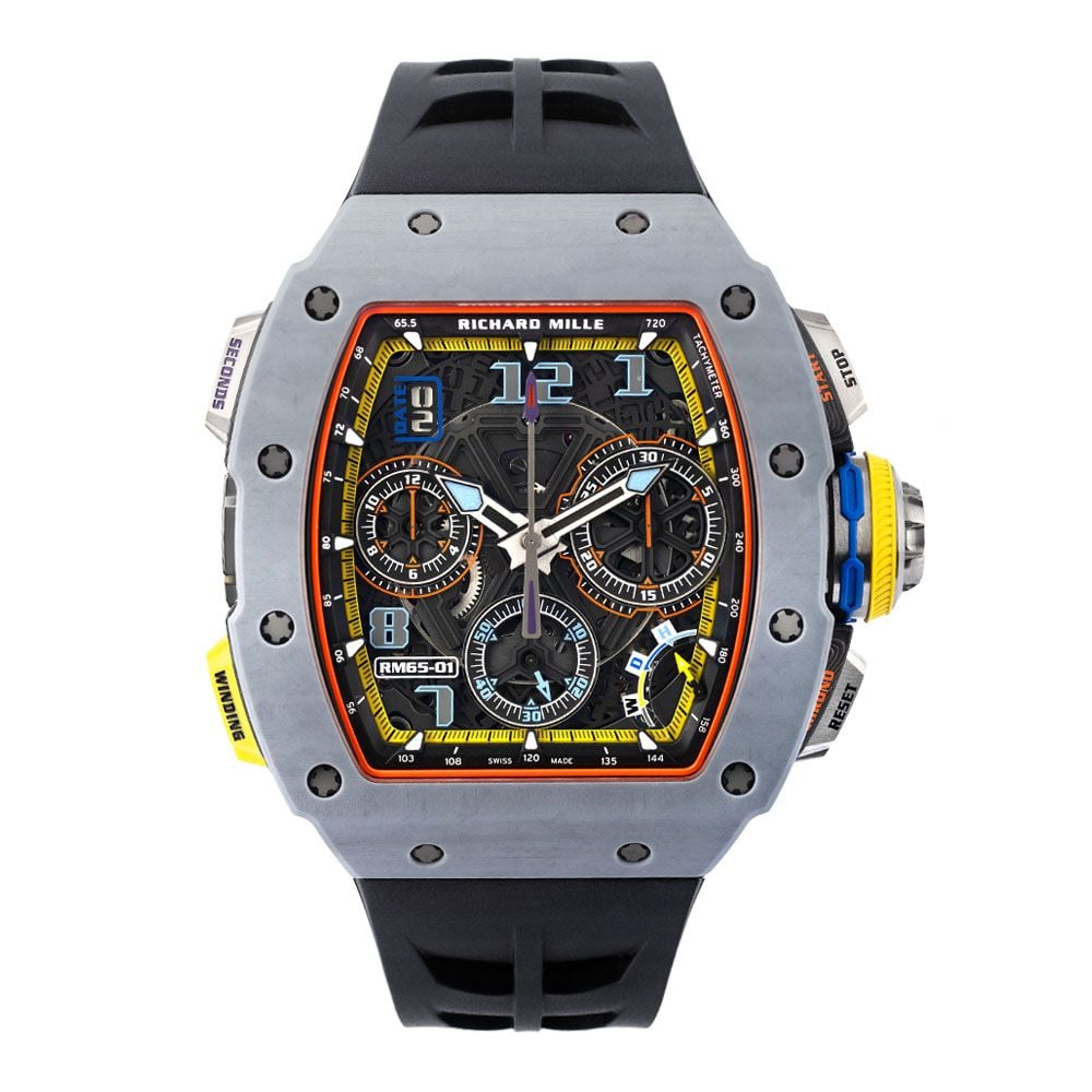 Richard Mille RM 65-01, Chronograph, Carbon TPT, Skeleton Dial, 50 mm - Avi & Co. 1