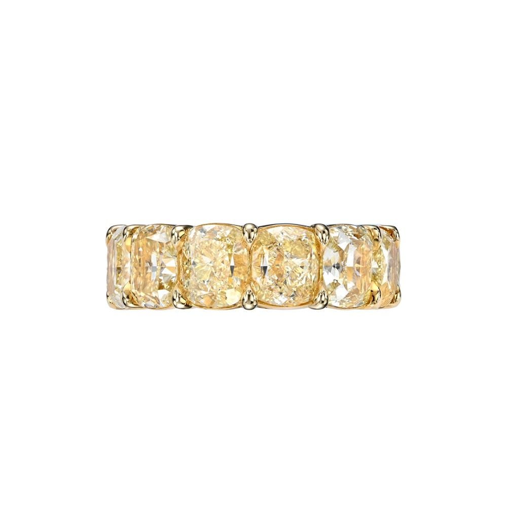 Avi & Co. 18K Yellow Gold Oval Cut Yellow Diamond Eternity Ring, 18.47CT - Avi & Co. 1
