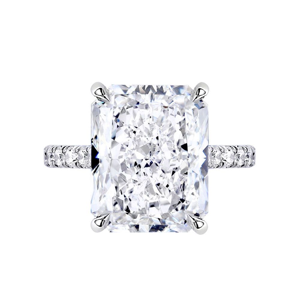 Avi & Co. Engagement Rings, Platinum Radiant Cut Diamond Ring, C-10.03CT, S-.67CT, GIA - Avi & Co. 1