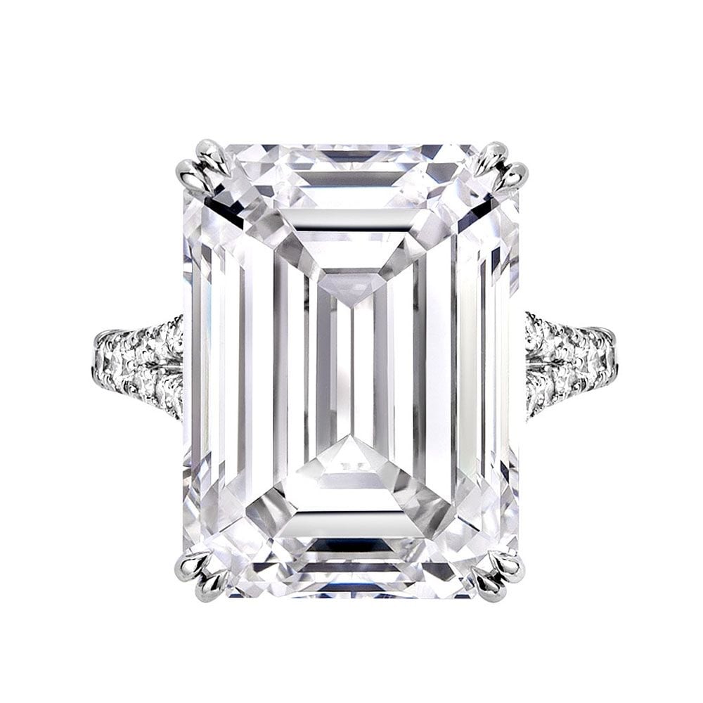Avi & Co. 18K White Gold Pear & Oval Cut Two Stone Diamond Ring, 6.64TCW - Avi & Co. 1