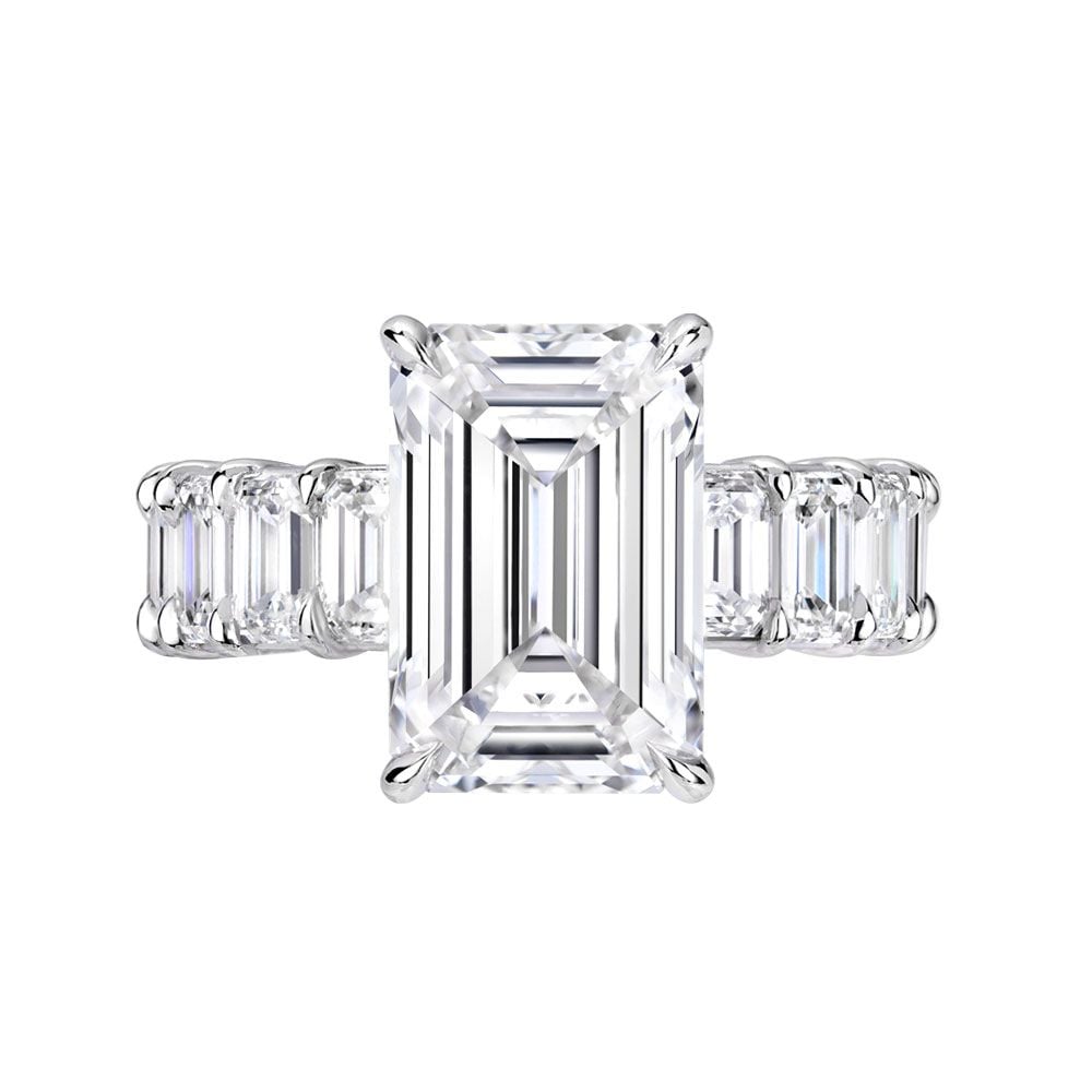 Avi & Co. Emerald Cut Diamond Eternity Engagement Ring - Avi & Co. 1
