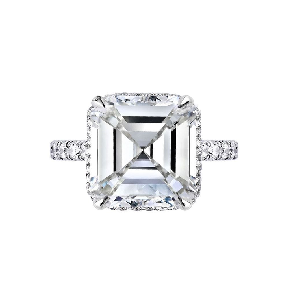 Avi & Co. Asscher Cut Diamond Engagement Ring