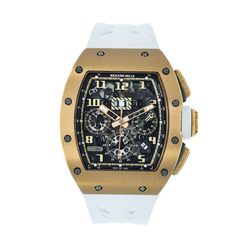 Richard Mille RM011 Felipe Massa Rose Gold Ivory Skeleton Dial In Stock