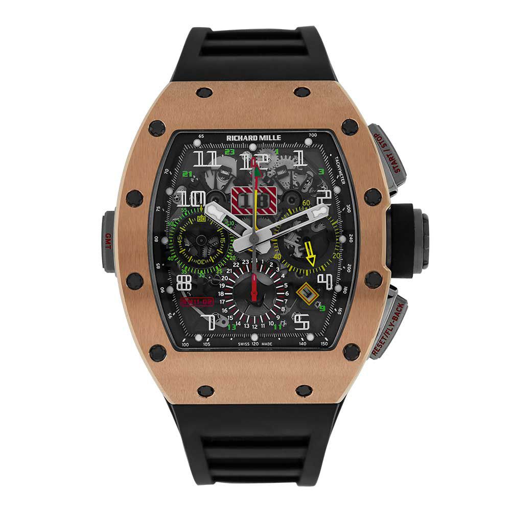Richard Mille RM 11-02 18K Rose Gold & Titanium, Skeleton Dial 50 mm - Avi & Co. 1