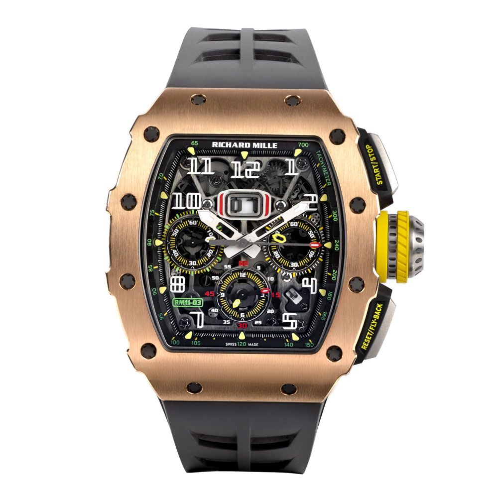 Richard Mille RM 11-03, Rose Gold & Titanium, Skeleton Dial, 50 mm - Avi & Co. 1