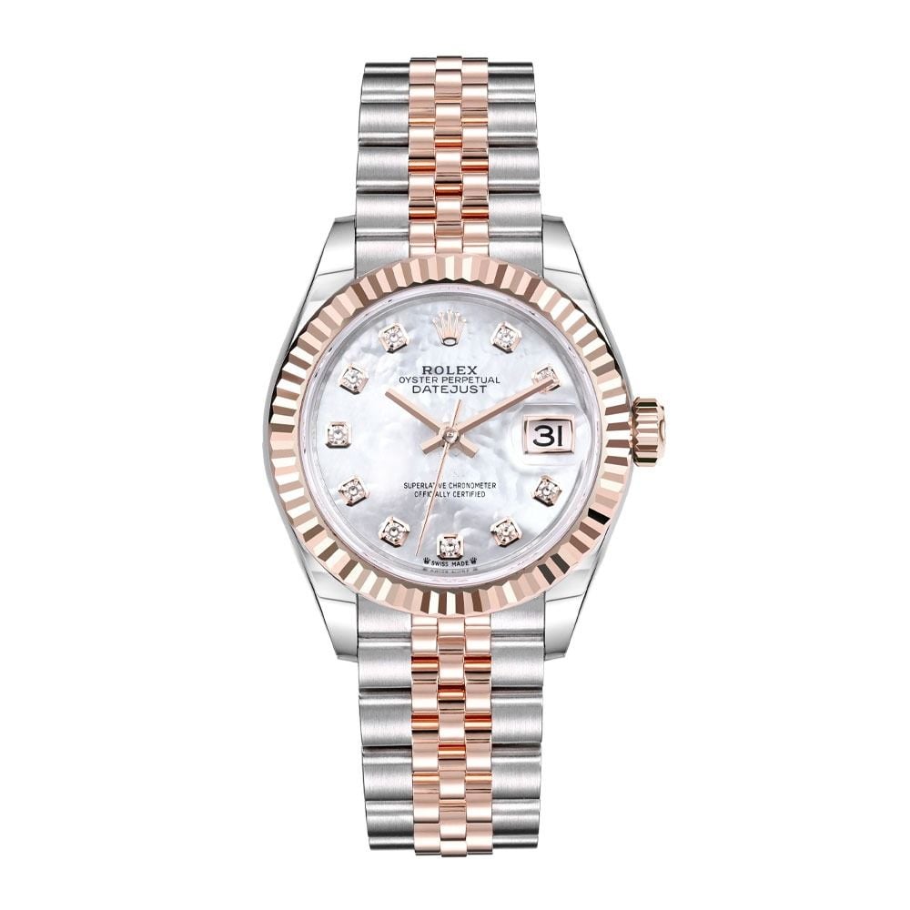 Rolex Lady-Datejust 279171, Jubilee, Steel & 18K Rose Gold, MOP Diamon - Avi & Co. 1